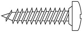 FESTE- OG FORBRUKSMATERIELL > Skruer Monteringsskrue skivehode Monteringsskrue panhode MONTERINGSSKRUE PAN Selventrende galvanisert monteringsskrue med halvrundt hode (panhode) og Phillips PH2 spor.