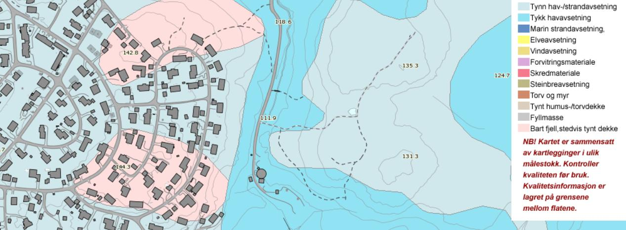 Poretrykksmåleren bekrefter dette. 3.6 Permeabilitet Det er utført en prøvegraving av Ski kommune tett inntil bekken for å undersøke massene nærme bekken. Prøvegravingen viste ca.