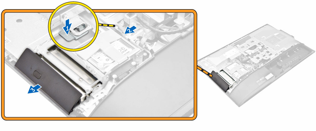 Installere harddiskenheten 1. Juster harddisken til hakkene er tilpasset og harddisken er festet i braketten. 2.