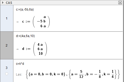 Løsninger v oppgvene i ok Du kn gjøre slik i CAS ( = 0 = 0) ( = = ) 5 8 4.7 (, 3, ) C =.