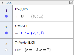 AC = [ 0,3 y, 0] = [,3 y,] AC = 3 + y + = (3 ) 3 + y = 5 (3 ) 9 y = (3 ) 4 3 y = 3 y = y = y = 5 A = (0,,0) eller A = (0,5,0) Du