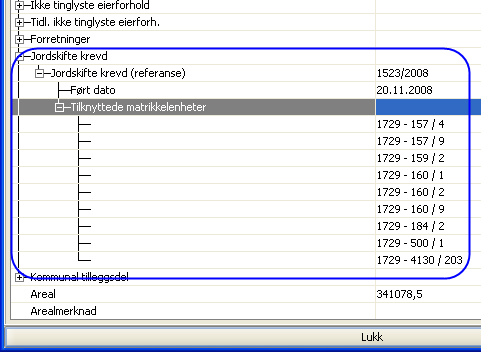 Blir det endringer i hvilke matrikkelenheter saken