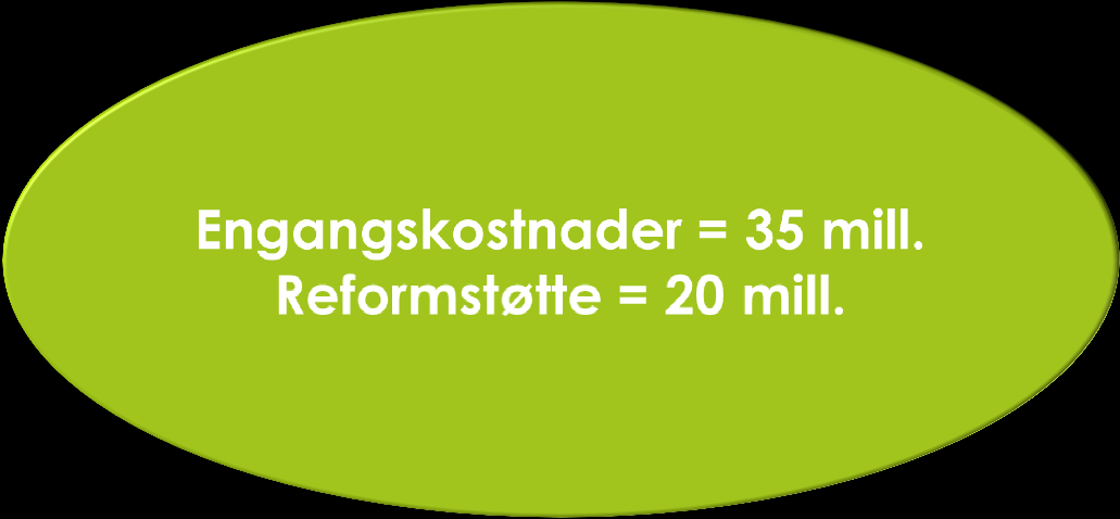 Mulige økonomiske konsekvenser År 1-15: År 16 År 17 År 18 År 19 År 20 ++ Endringer i inntektssystem (fast) -15 987-15 987-15 987-15 987-15 987-15 987 Inndelingstilskudd 28 007 22 405 16 804 11 203 5