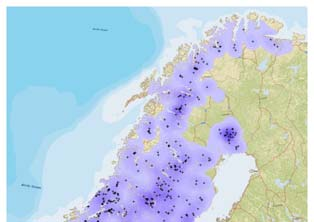 per år (Troms,Finnmark) Jerv 31.3 % + 7 per ind.