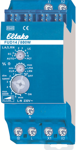 FUD14 800 Universaldimmer RLC last inntil 800W, 230V LED inntil 200W. 2 moduler 4514253 FLUD14 Dimmeforsterker for FUD14 800.