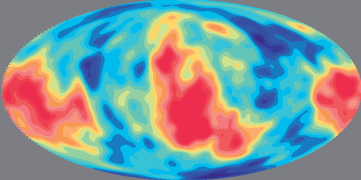 Avvik i % fra gjennomsnitt, S-bølgehastighet 2.5 0 2.5 1.0 Figur 5 Variasjonen i S-bølgehastighetene (V S ) nederst i mantelen (2800 km dyp). Mørke blå og røde farger viser h.h.v. høye (opp til 2.