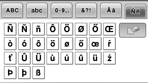 Nye alfabetmønstertegn Følgende
