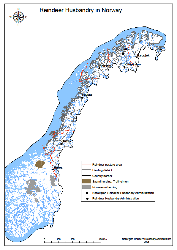 Reindrifta i Norge: 40 % av Norges landareal benyttes til reinbeite (80% fra Finnma
