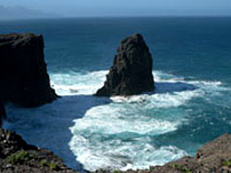Strendene i Dos Roques, Punta de Gáldar, Caleta de Arriba, Caleta de Abajo, bukten Juncal, la playa de El Agujero og andre, samt naturlige bassenger.