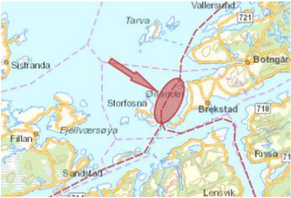 Farleden Nebbetaren Kjeungskjæret ligger utenfor Trondheim langs kysten i Sør-Trøndelag fylke. Farleden er en del av Ørland kommune i Sør-Trøndelag fylke. Kommunen har et innbyggertall per 1.