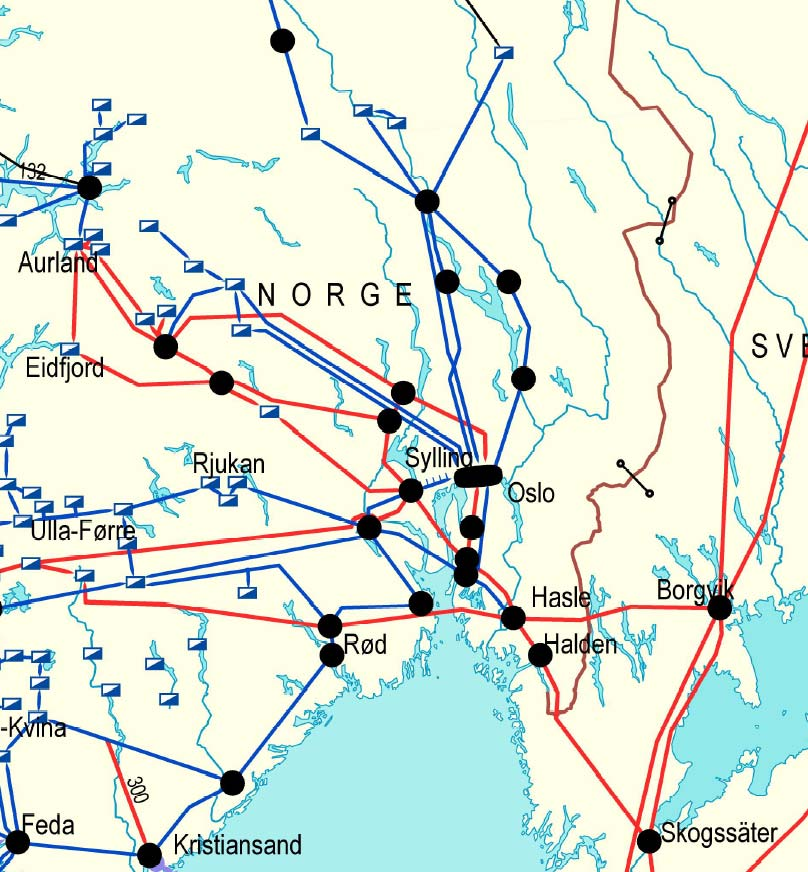 Ved høyt forbruk ( topplast ) kombinert med en varig feil i en av hovedkorridorene fra Vestlandet, er Østlandet i dag avhengig av ca. 700 MW (i området 300-900 MW) import fra Sverige.