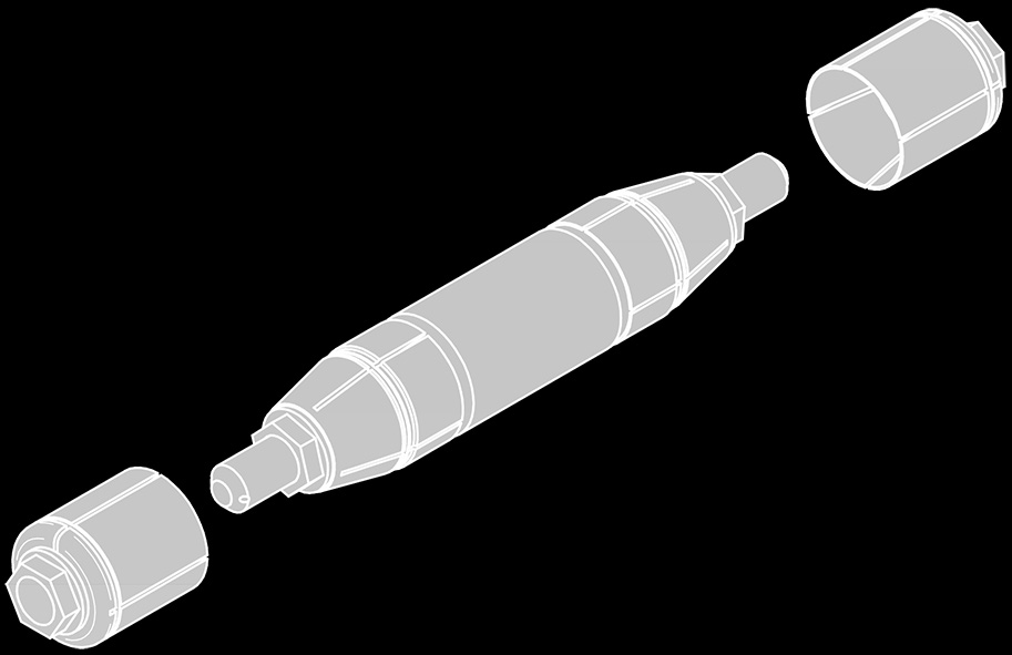 The following friction surfaces must always be clean, dry and free of any oil and grease substances when installing the bondura assembly: Contact surfaces between tapered end of