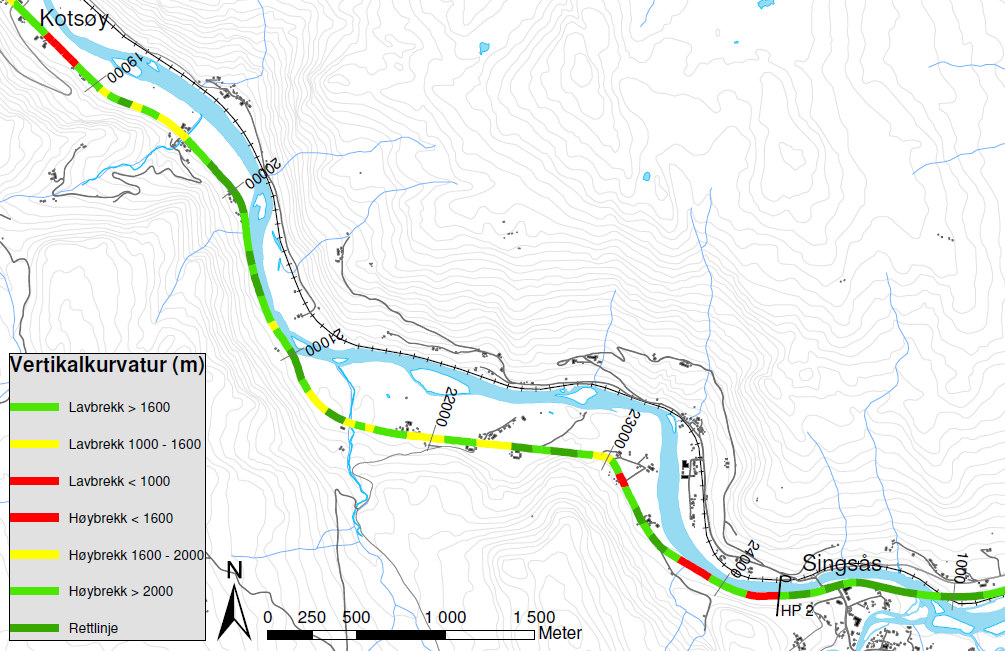 Horisontalkurvatur, Rv 30 Støren - Singsås - Del 4