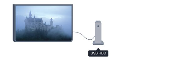 1 Fjernsynsomvisning 1.1 Sette på pause TV og opptak Hvis du kobler til en USB-harddisk, kan du sette et program på pause eller ta det opp fra en digital TVkanal.