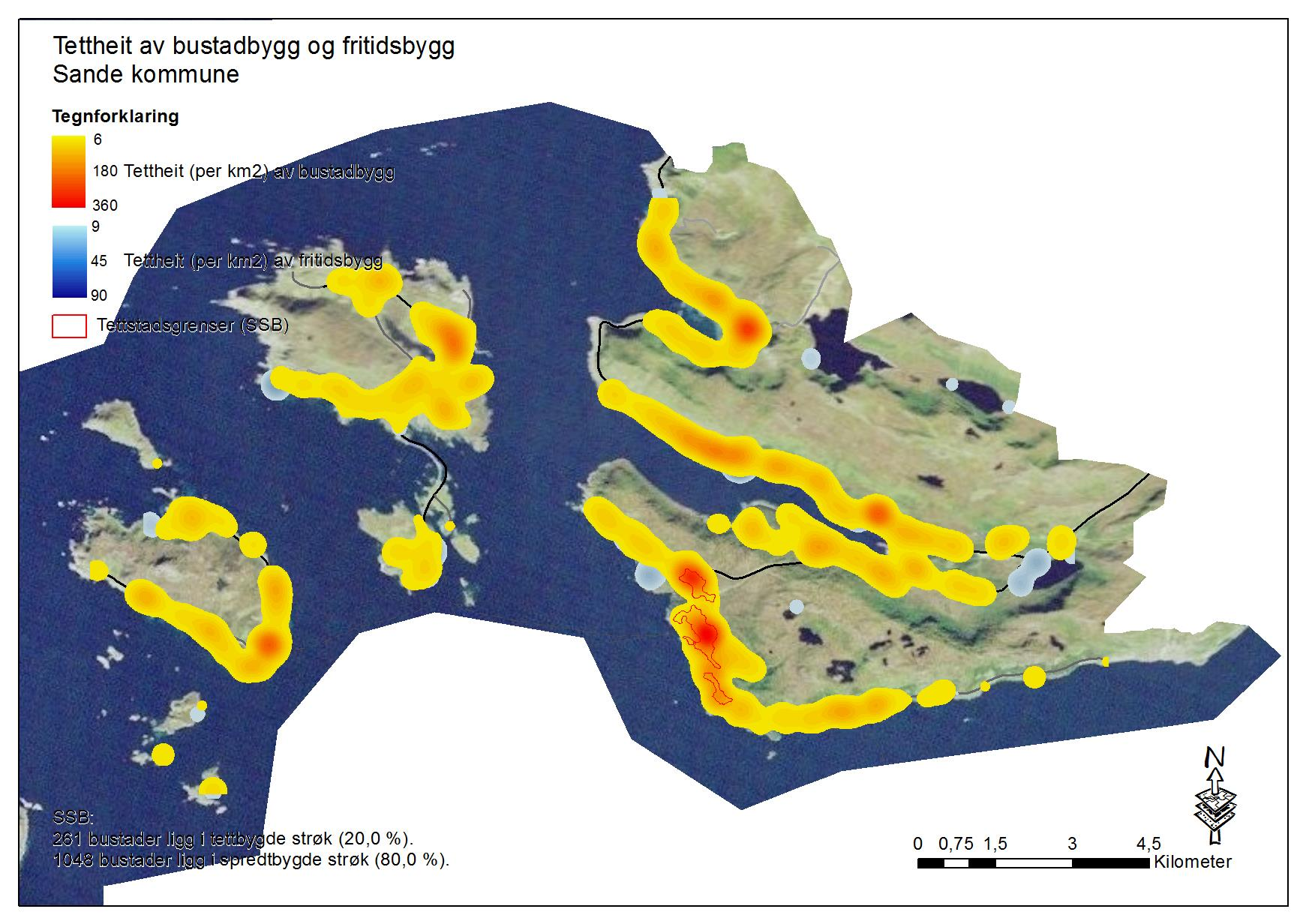 Bustadar og hushald 213 Kommunestatistikk 21 Sande kommune Små endringar sida