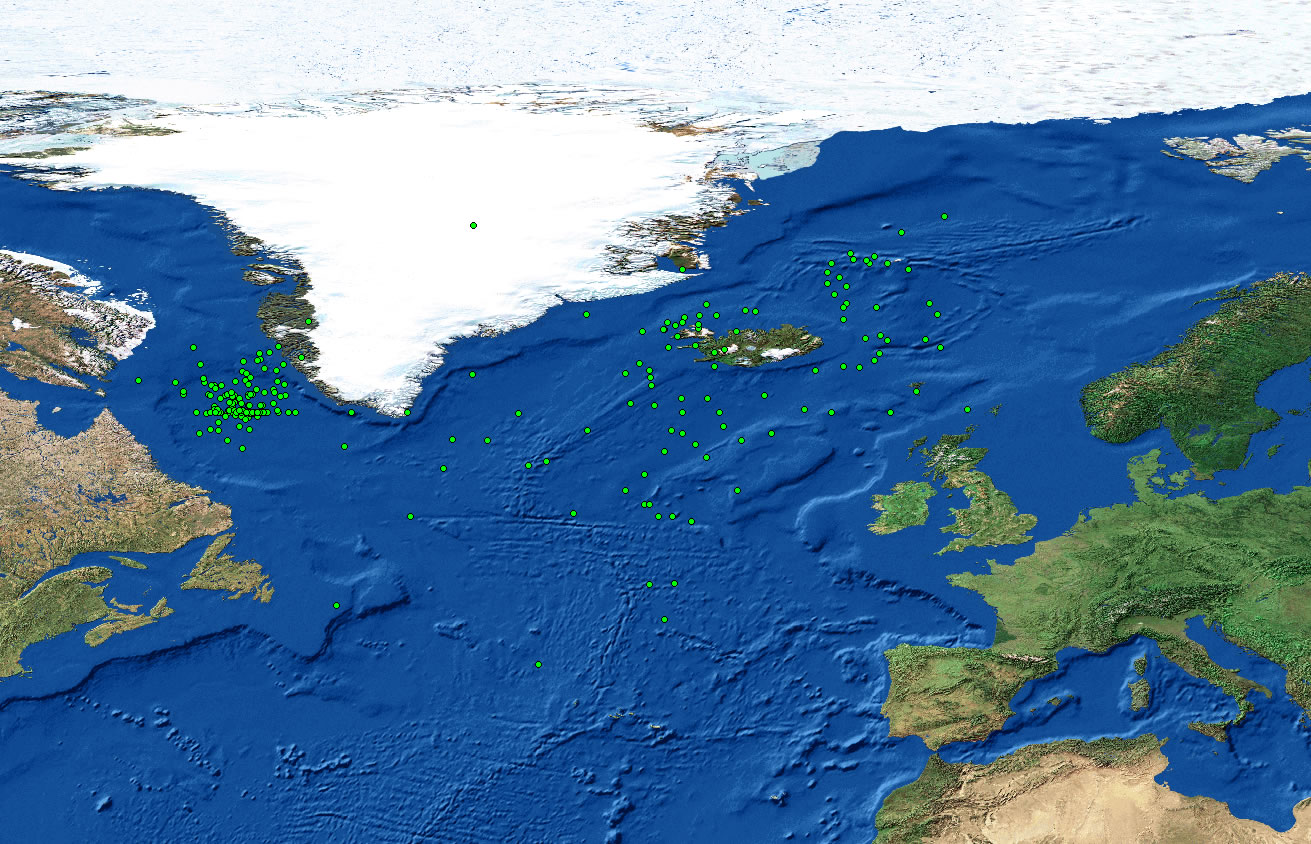 Polarlomvi: Til sammen 40 polarlomvi ble påsatt logger i 2011, og 28 ble fanget inn igjen i 2012 (gjenfangstrate 70 %). Av de 28 gjenfangstene var det 20 som hadde data som kunne benyttes.