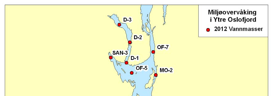 Kartet viser plassering av stasjonene 3.