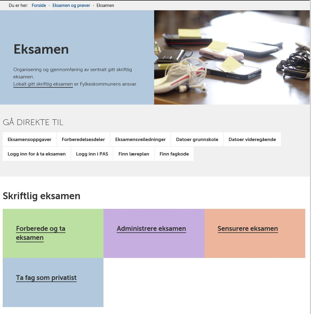 Utdanningsdirektoratet: Informasjon om eksamen https://www.udir.no/eksamen-ogprover/eksamen/ For administratorer / skular: https://www.udir.no/eksamen-ogprover/eksamen/administrereeksamen/ Viktige meldingar til skuleadm under eksamen: https://www.