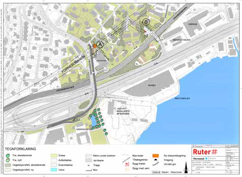 Stasjonene underveis Vækerø er foreslått med utgang i Vækerøveien og Vennersborgveien.