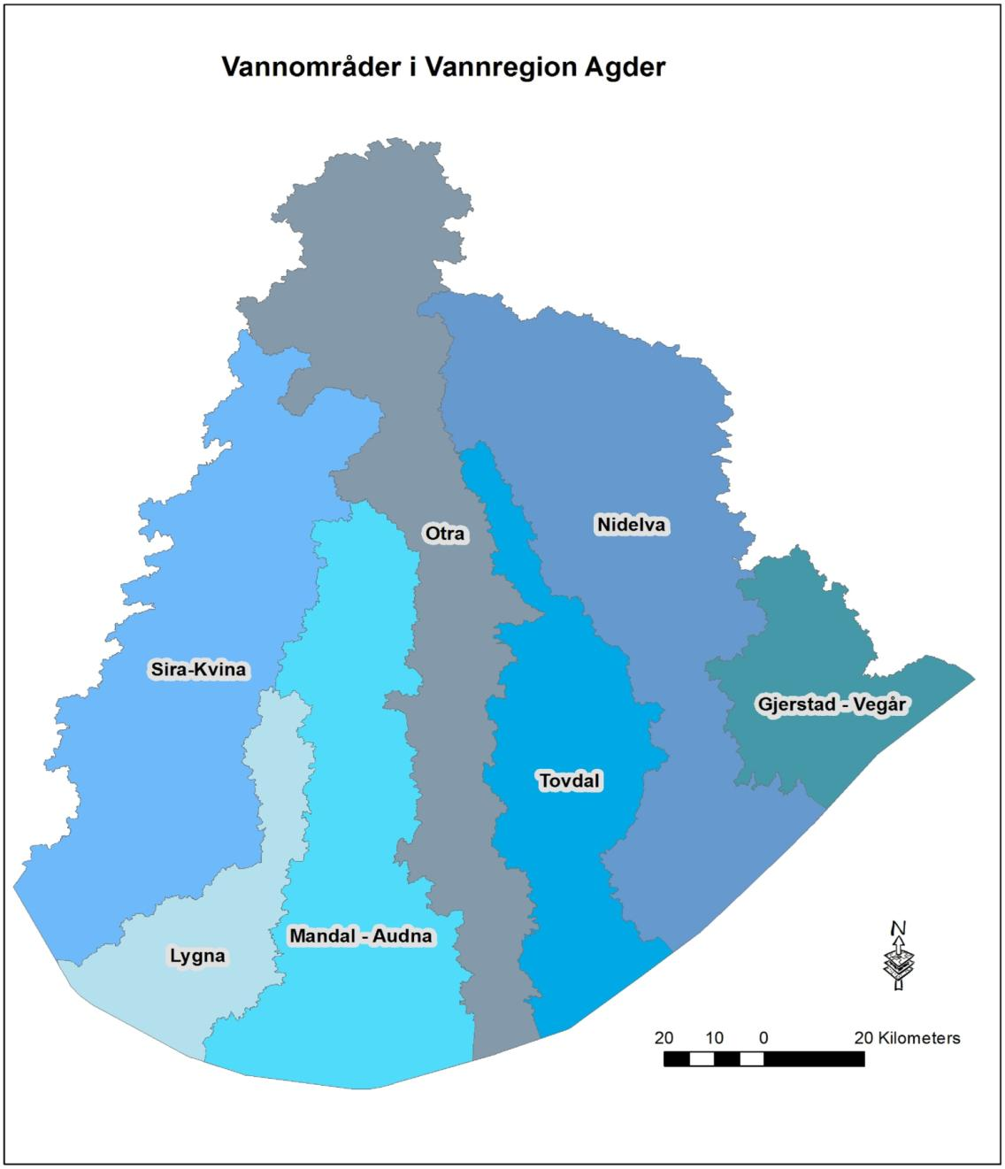 Region Agder 7 vannområder 1