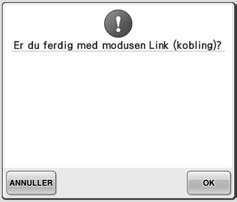 For å åpne enda et mønster som er sendt fra b datamaskinen, berør, og gjenta deretter prosedyren ved å starte fra trinn 8 for å fortsette broderingen.