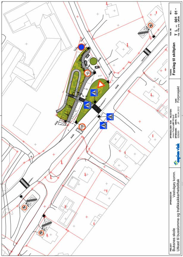 8 Utkast til busslomme og trafikksikkerhetstiltak, laget av AsplanViak i 2012. 5. BESKRIVELSE AV PLANOMRÅDET, EKSISTERENDE FORHOLD 5.1 Beliggenhet og størrelse på planområdet Planområdet i Gravdal.