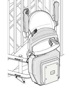 Å bruke Minivator Fjernkontroll Fjernkontrollen (fi g. 6) brukes for å hente heisen fra toppen eller bunnen av trappen og for å styre en motorisert hengslet skinne når dette er montert.