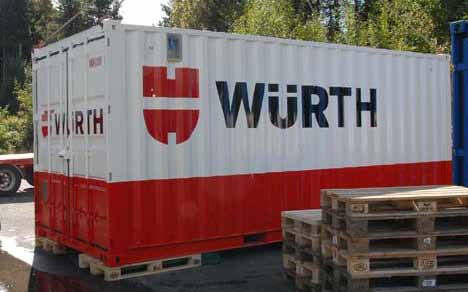 ContaInerløsnInger Fakta Würth tilbyr utlån, leie og salg av containere fra 8 til 40 fot.