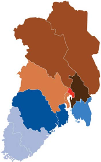 Helseregion Sør-Øst Innbyggere: 2,9 millioner Areal: 110 000 km 2, ti fylker Ansatte: 78 300 (59 800 årsverk) Inntekter 2016: 81,1 mrd.
