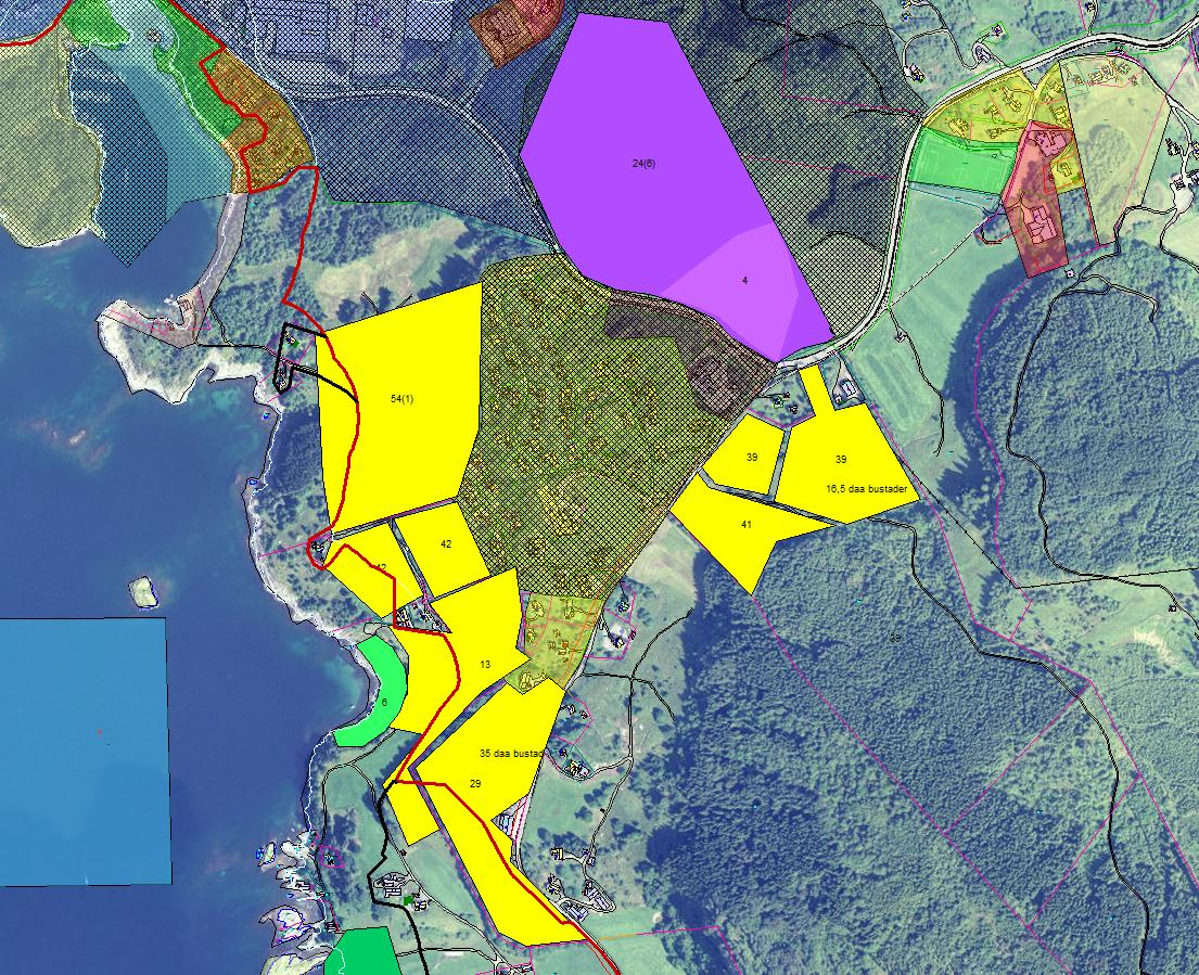 Fusa Skjørsand Næring 24(6) Næring 4 Bustad 54(1) Bustad 39 Bustad 42 Bustad 41 Naust 6 Bustad 13 Bustad 29 Alle næringsinnspel er med til vidare vurdering.