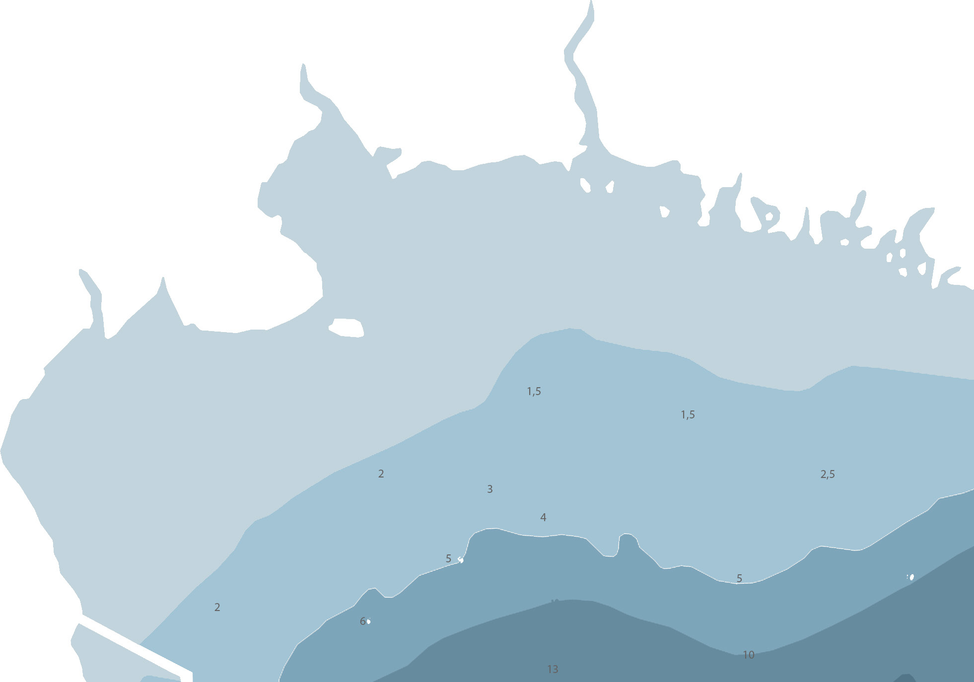 450 cm 400 350 300 400 Høyvann med 1000 års gjentaksintervall 396 Høyvann med 500 års gjentaksintervall 389 Høyvann med 200 års gjentaksintervall 384 Høyvann med 100 års gjentaksintervall 379 Høyvann