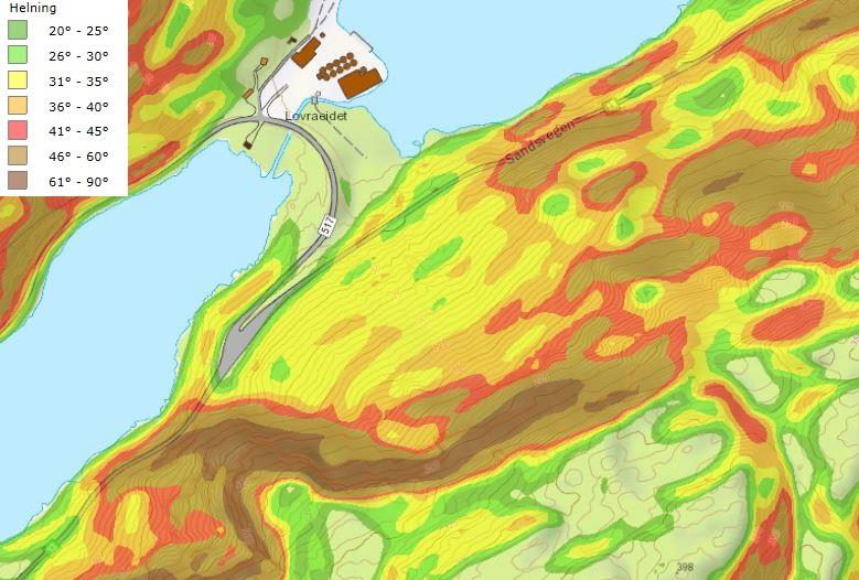 I følge www.skrednett.no er nærmeste registrerte snøskredhendelse ca. 200 meter sørvest for det vurderte området. Dette skredet gikk 20.