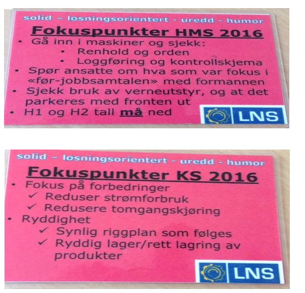 LNS-Nytt 3 Tirsdag 16. februar 2016 Fokusområder 2016 Av Miljø- og KS-leder Torill Monsen-Abelseth, LNS Vi er nå i starten av et nytt år og vi har mange nye muligheter foran oss.