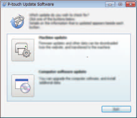 BRUKE P-TOUCH-PROGRAMVARE Oppdatere P-touch Editor Programvaren kan oppgraderes til siste tilgjengelige versjon ved bruk av P-touch Update Software. I fremgangsmåten nedenfor vil du se XX-XXXX.