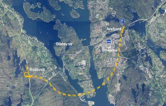 anleggsteknisk gjennomføring, høg kostnad Lang undersjøisk tunnel mellom