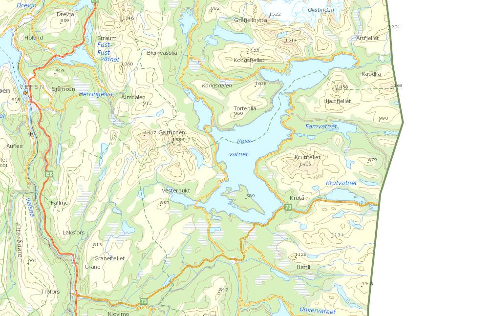 (Mogressfjell/Umskard, Raudvatn-vest, Raudvatn-øst, Kallvatn, Blerek/Lasken og Storforshei) (figur 1).