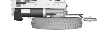 Konstruksjon og funksjon Drivpakke Permobil K300 PS Junior er utstyrt med en drivpakke på hvert drivhjul.