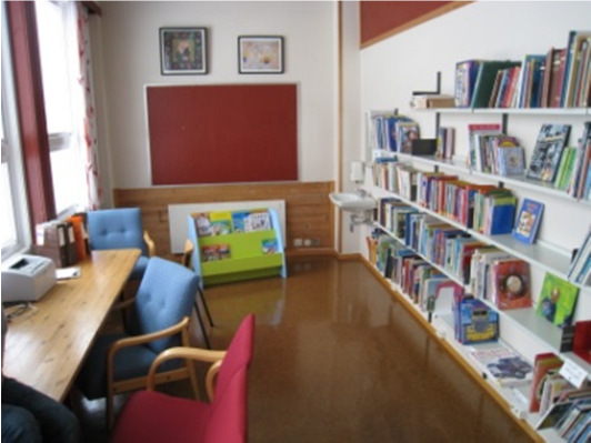 : Revisjon: Eksisterande anlegg Hauso skule Bibliotek Til bibliotek og