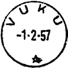 Stempel nr. 4 Type: I22 Fra gravør 01.02.1957 VUKU Innsendt Registrert brukt fra 20-8-58 IWR til 11-4-67 TK Stempel nr. 5 Type: I22N Fra gravør 22.