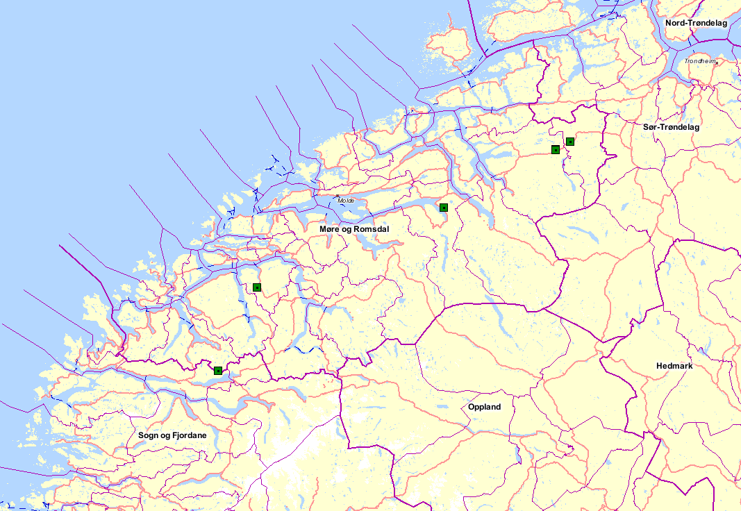 Side 3 av 10 Fig 3: Påviste gaupeskader på sau i Møre og Romsdal