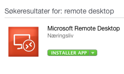 Når programvaren er installert, er knappen igjen grå og har status AVINSTALLER (som jo betyr at den er