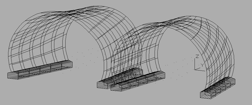 Uttegning av portaler med 3D-snitt Tegner ut tverrsnittene for den venstre tunnelportalen med