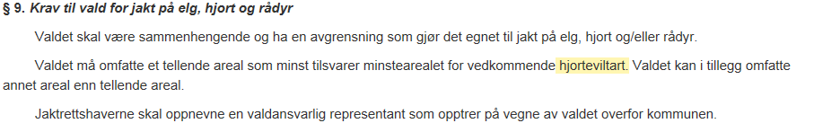 Kommunale føringer Vedtatt minsteareal for felling av elg i Leirfjord kommune er 2 000 dekar.