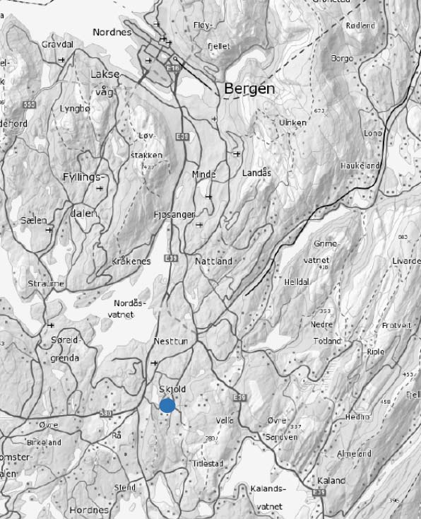 Innledning I forbindelse med planforslag for gnr 40 bnr 411 m.fl., Dyrhaugen 12 14, Bergen kommune, er det utarbeidet en enkel trafikkanalyse.