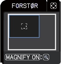 Betjening Bruke forstørrelsesfunksjonen 1. MAGNIFY ON MAGNIFY ON trekantmerker for å vise hver retning. MAGNIFY ON / OFF 2. knappen MAGNIFY.