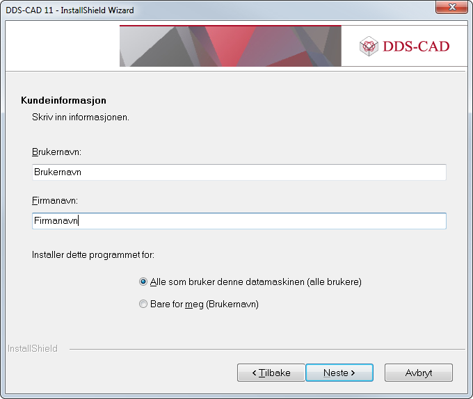 Virusskanner skal også kobles ut mens DDS- CAD installeres.