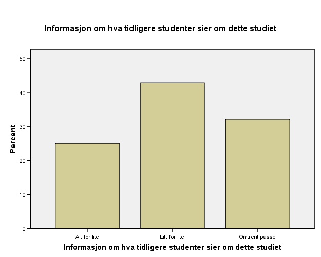 Fikk du som søker for mye eller for lite av følgende informasjon?