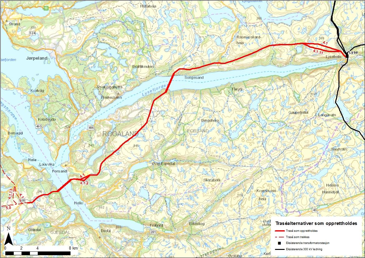 esember 2016 Tilleggssøknad Lyse - Fagrafjell Riggplasser og veier omsøkt i forbindelse med ovennevnte alternativer, i tillegg til riggplasser og veier omsøkt for riving av eksisterende Lysebotn