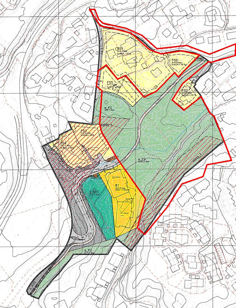 Det forespurte området er uregulert og avsatt til byggeområde i KPA.