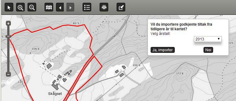 Kart Inntegningene som saksbehandler